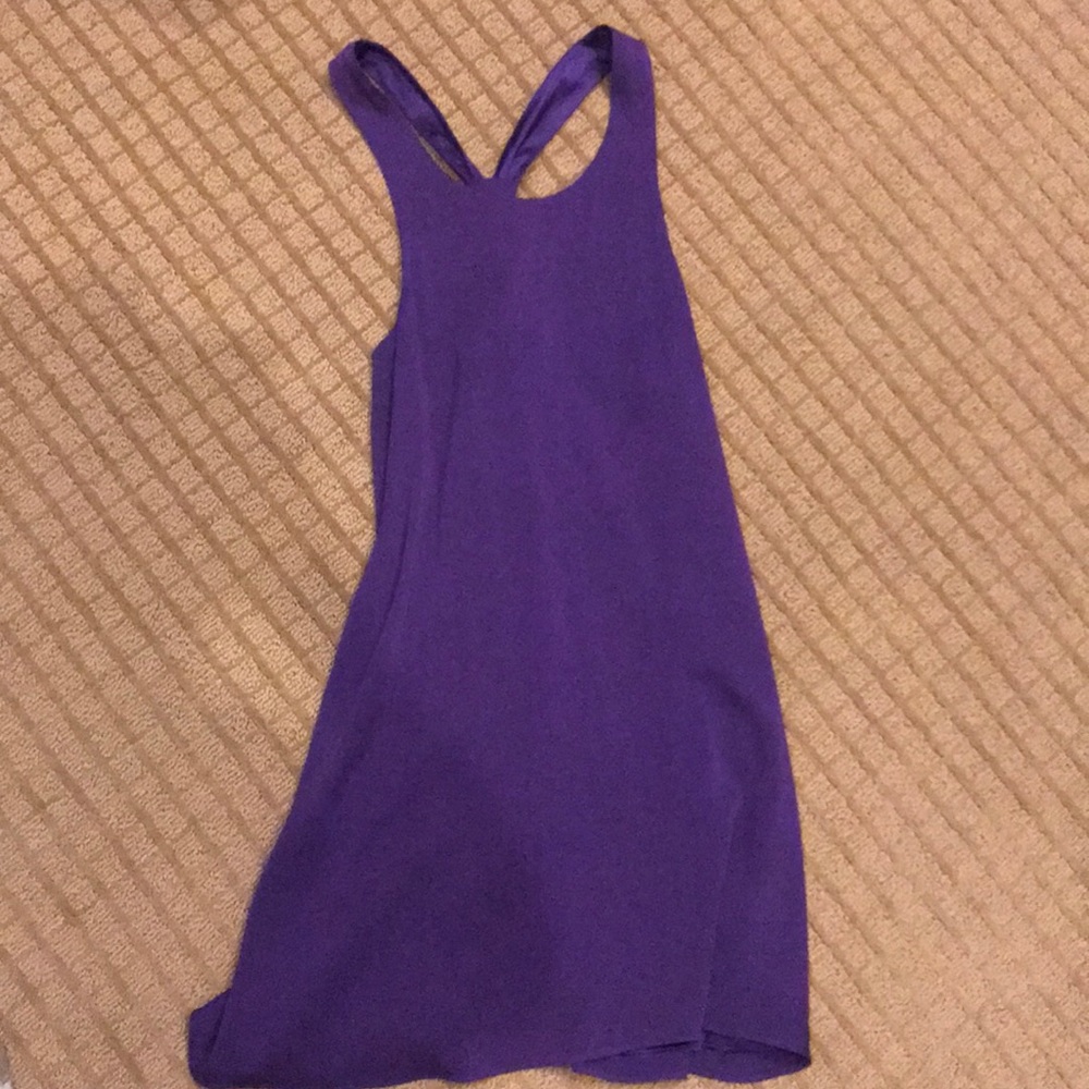 Alice and Olivia purple swing silk dress
